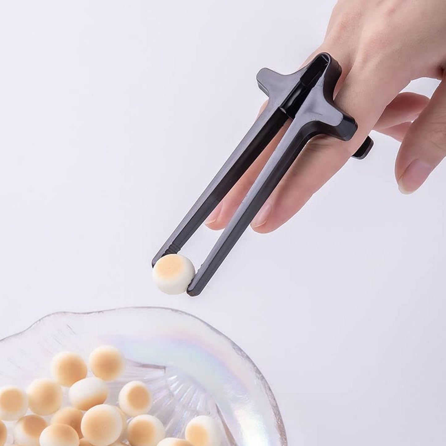 reusable snack clip tools for gaming and streaming, compact chopsticks for eating without dirty fingers, plastic finger food holders for tech users
